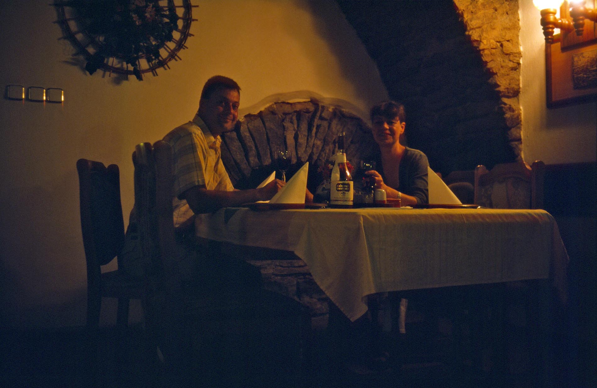 Abendessen im Gewölbekeller.